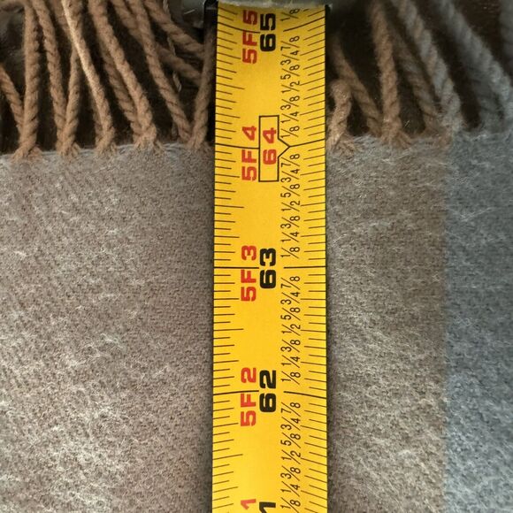 Scarf Blue Gray 100% Cashmere Made In Germany Hand Tailored Women's 12” x 64” - Picture 5 of 5